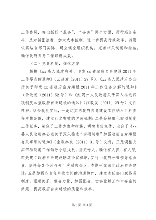 县政府自身建设工作情况报告.docx