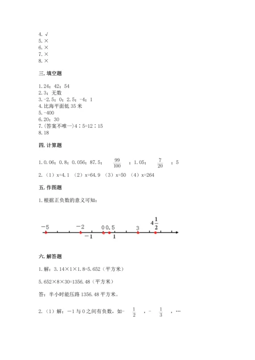 人教版数学六年级下册期末卷带答案（培优）.docx