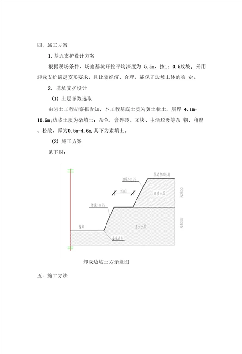 基坑卸荷施工方案