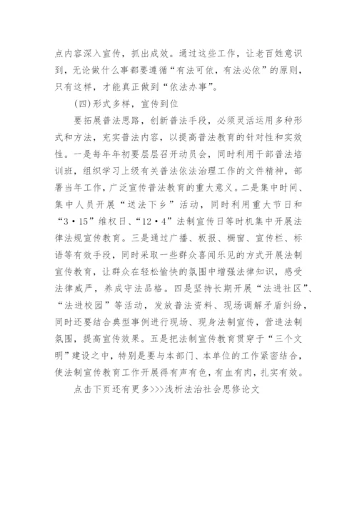 浅析法治社会思修论文.docx