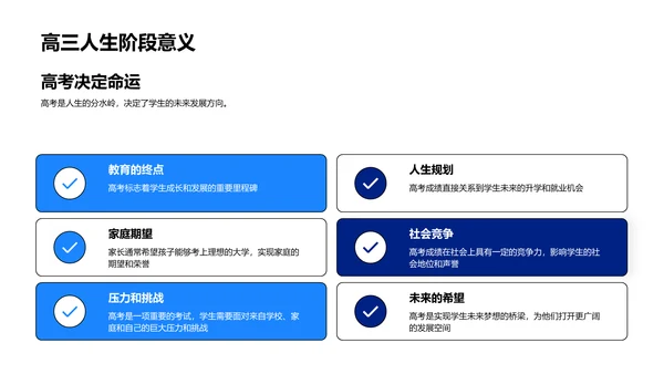 高三教学家长讲座PPT模板