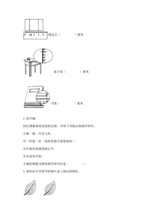 教科版一年级上册科学期末测试卷含完整答案（夺冠系列）.docx