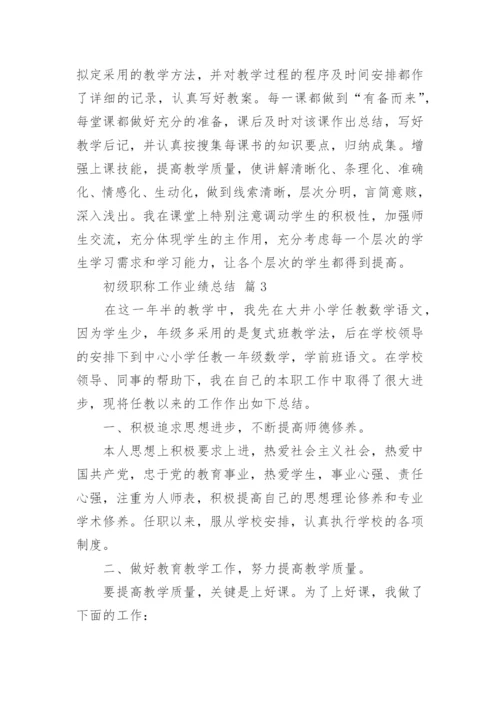 初级职称工作业绩总结.docx