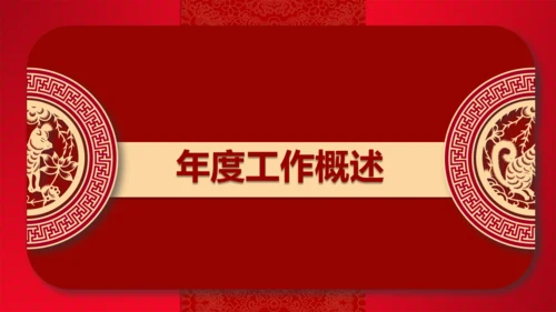 红色喜庆的年终工作总结新年计划通用PPT模板