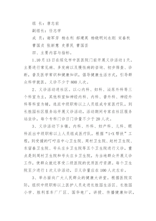 医院进社区义诊活动方案5篇.docx