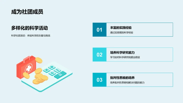 科学社团简介报告PPT模板