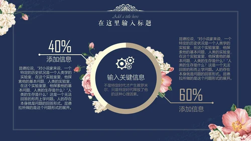 文艺韩范唯美花卉女性工作汇报通用PPT模板