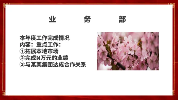 红色简约风销售公司年终总结年会PPT模板