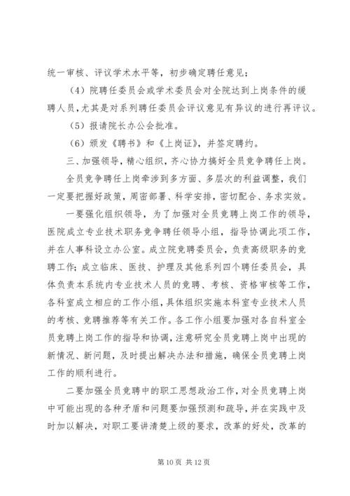 县委副书记在医院全员竞聘上岗动员大会上的讲话 (4).docx