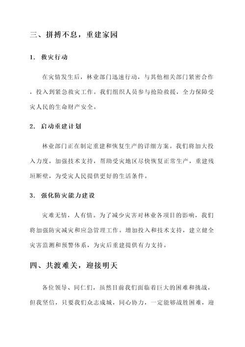 林业各项目受灾情况汇报