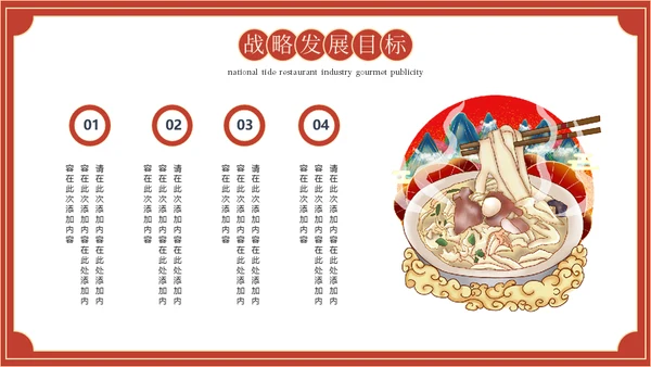 国潮风餐饮美食宣传吃火锅通用PPT模板