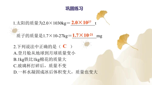 6.1质量（课件）(共29张PPT) -2023-2024学年八年级物理上册同步精品课堂（人教版）