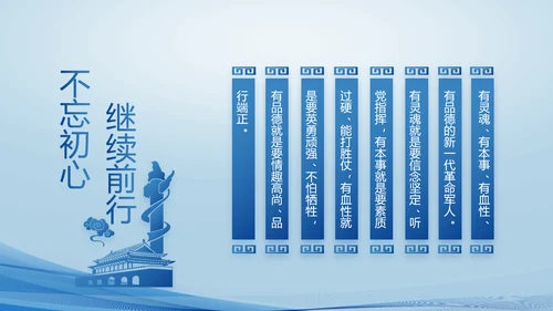 蓝色大气公安派出所PPT动态模板