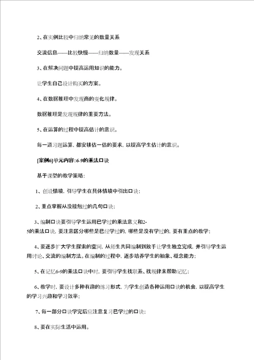 基于知识点的教学策略与基于课型的教学策略