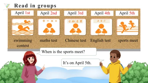 Unit 4 When is the art show Part A Let's learn课件（4