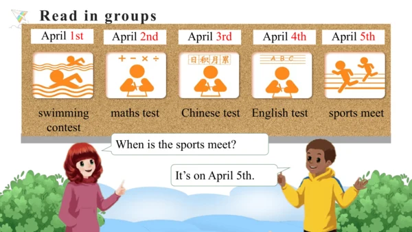 Unit 4 When is the art show Part A Let's learn课件（4