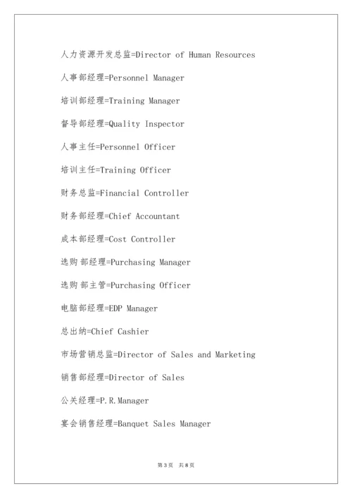 酒店职位英文缩写.docx