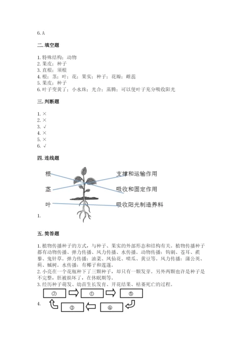 科学四年级下册第一单元《植物的生长变化》测试卷附完整答案【名师系列】.docx