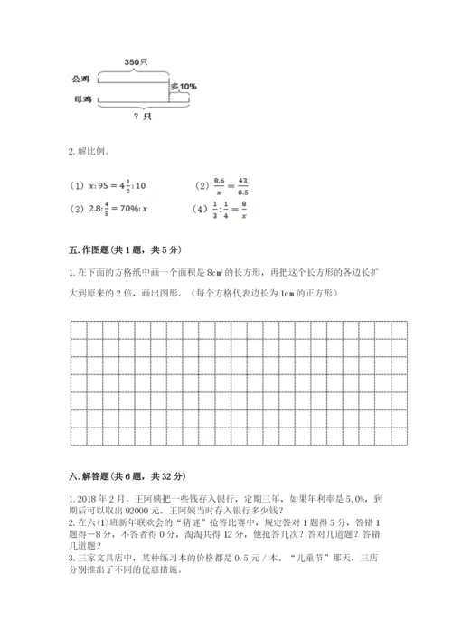 人教版六年级下册数学期末测试卷含答案【名师推荐】.docx