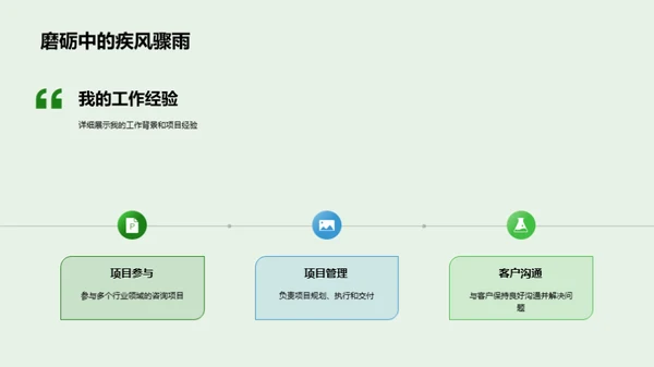 咨询之路我的答卷