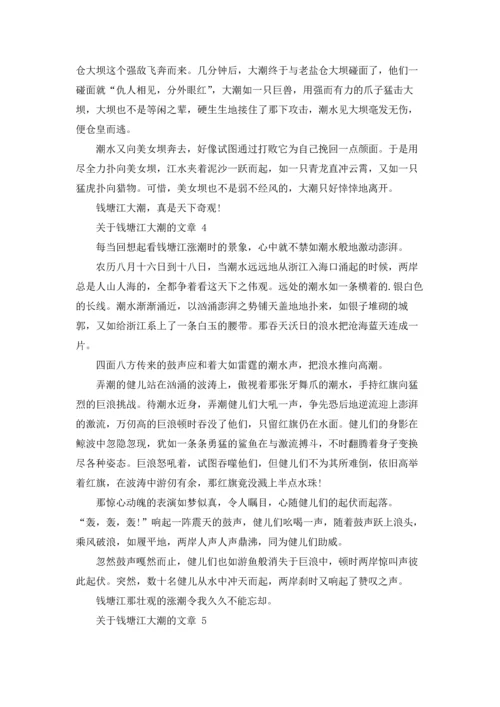 关于钱塘江大潮的文章大全.docx