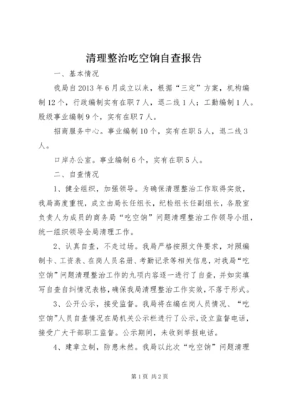 清理整治吃空饷自查报告.docx