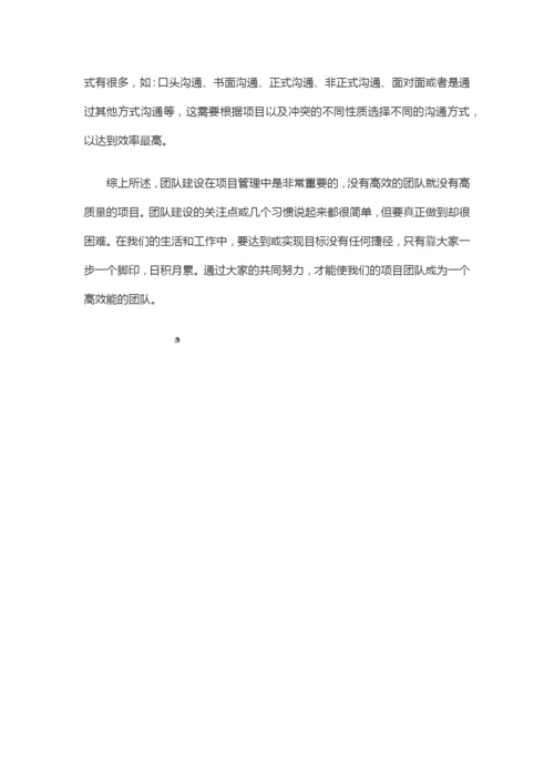 项目管理中的项目团队建设.docx