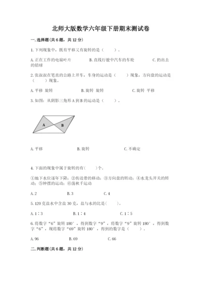 北师大版数学六年级下册期末测试卷【易错题】.docx