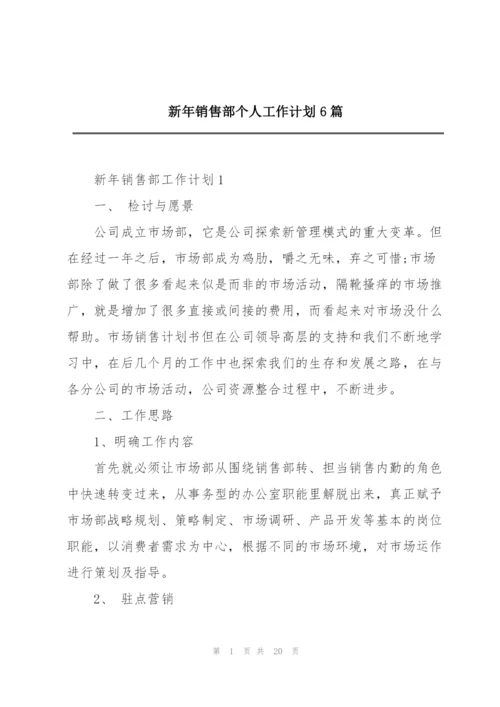 新年销售部个人工作计划6篇.docx