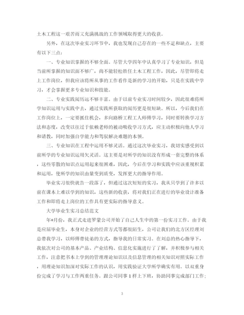 精编之大学毕业生实习总结精选范文.docx