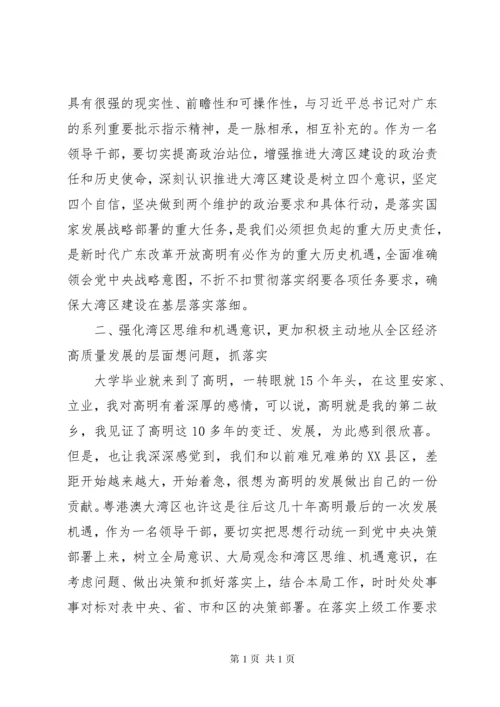 学习《粤港澳大湾区发展规划纲要》心得六篇.docx