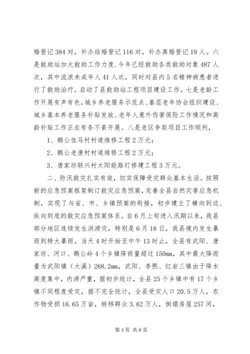 乡镇民政局上半年工作总结及下半年工作计划.docx