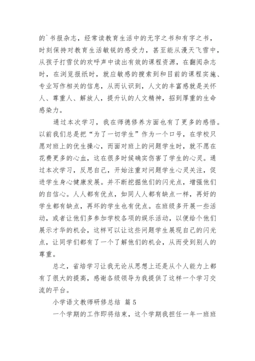 小学语文教师研修总结.docx