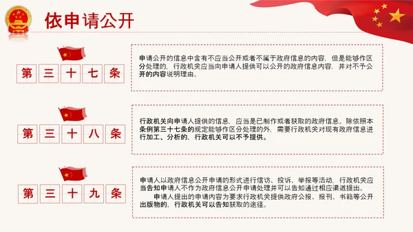 政府信息公开条例全文学习讲座PPT模板