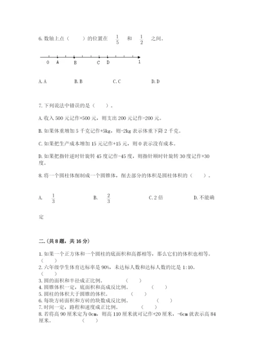 小学数学六年级下册竞赛试题附完整答案（夺冠）.docx