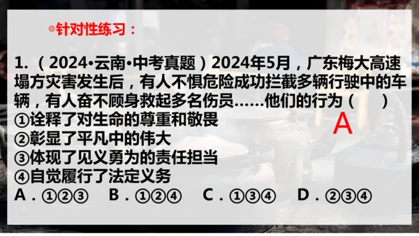 第三单元《勇担社会责任》复习课件(共28张PPT)