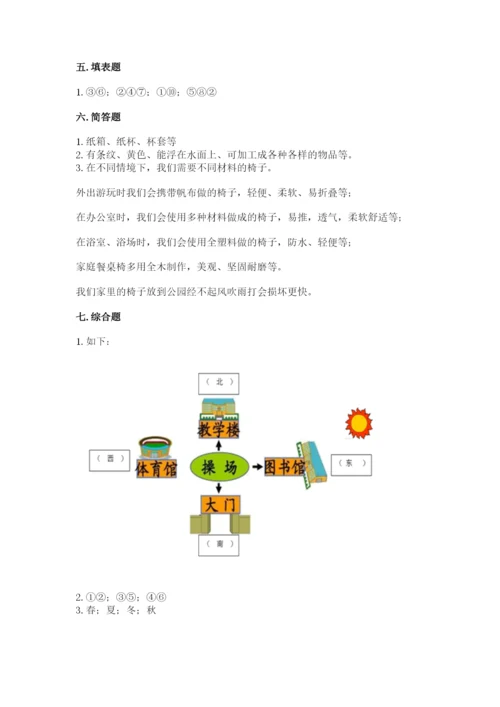 教科版小学二年级上册科学期末测试卷【精华版】.docx