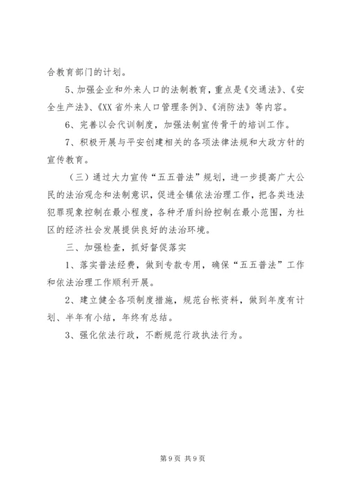 社区普法教育工作计划范本.docx