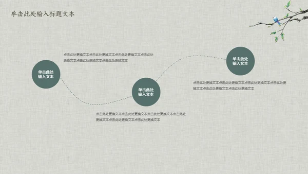 花鸟雅致简约中国风通用PPT模板