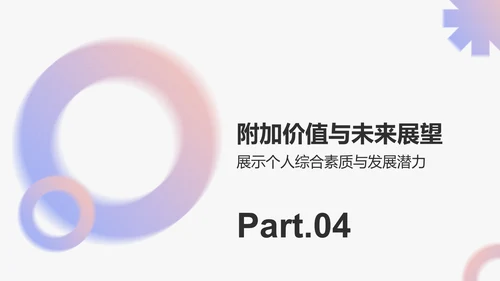 粉色简约风大学生能力简历PPT模板