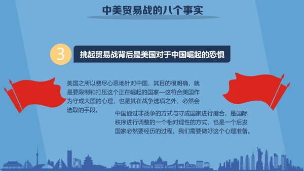 大国崛起中美贸易PPT模板