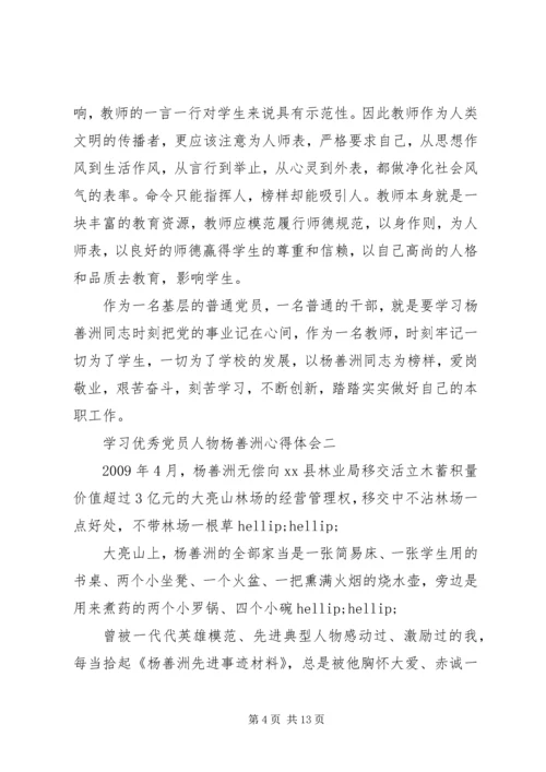 学习优秀党员人物杨善洲心得体会.docx