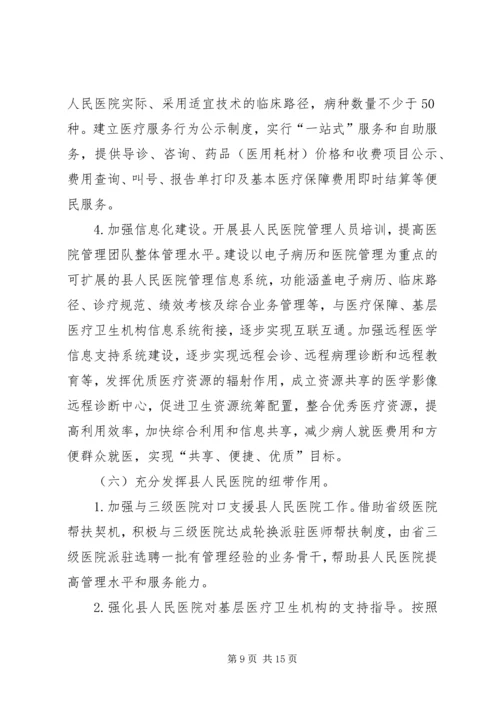 阳山人民医院综合改革实施方案.docx