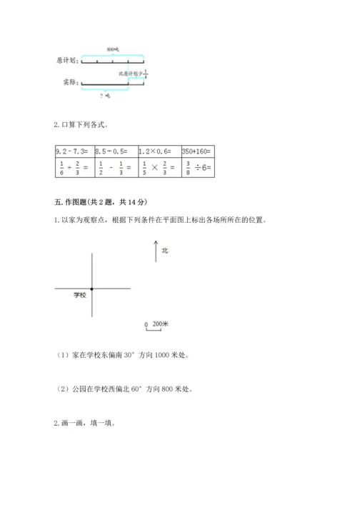 人教版六年级上册数学期中测试卷精品【a卷】.docx