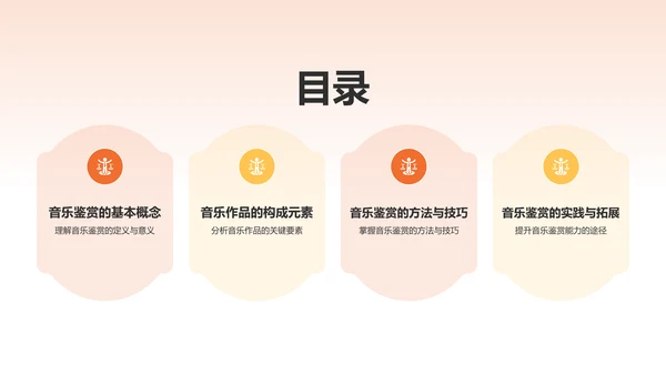 橙色音乐鉴赏PPT模板