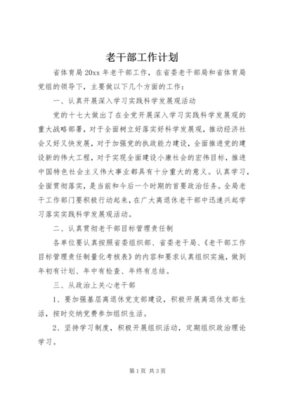 老干部工作计划 (19).docx