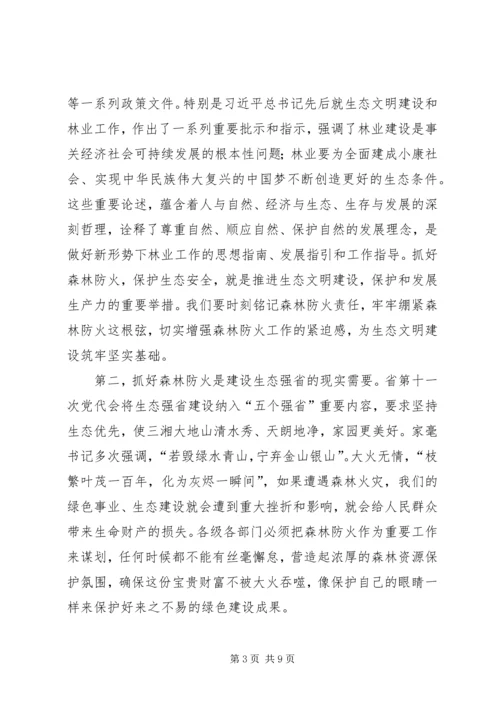 全省召开森林防火工作和气象防灾减灾工作电视电话会议_1 (2).docx