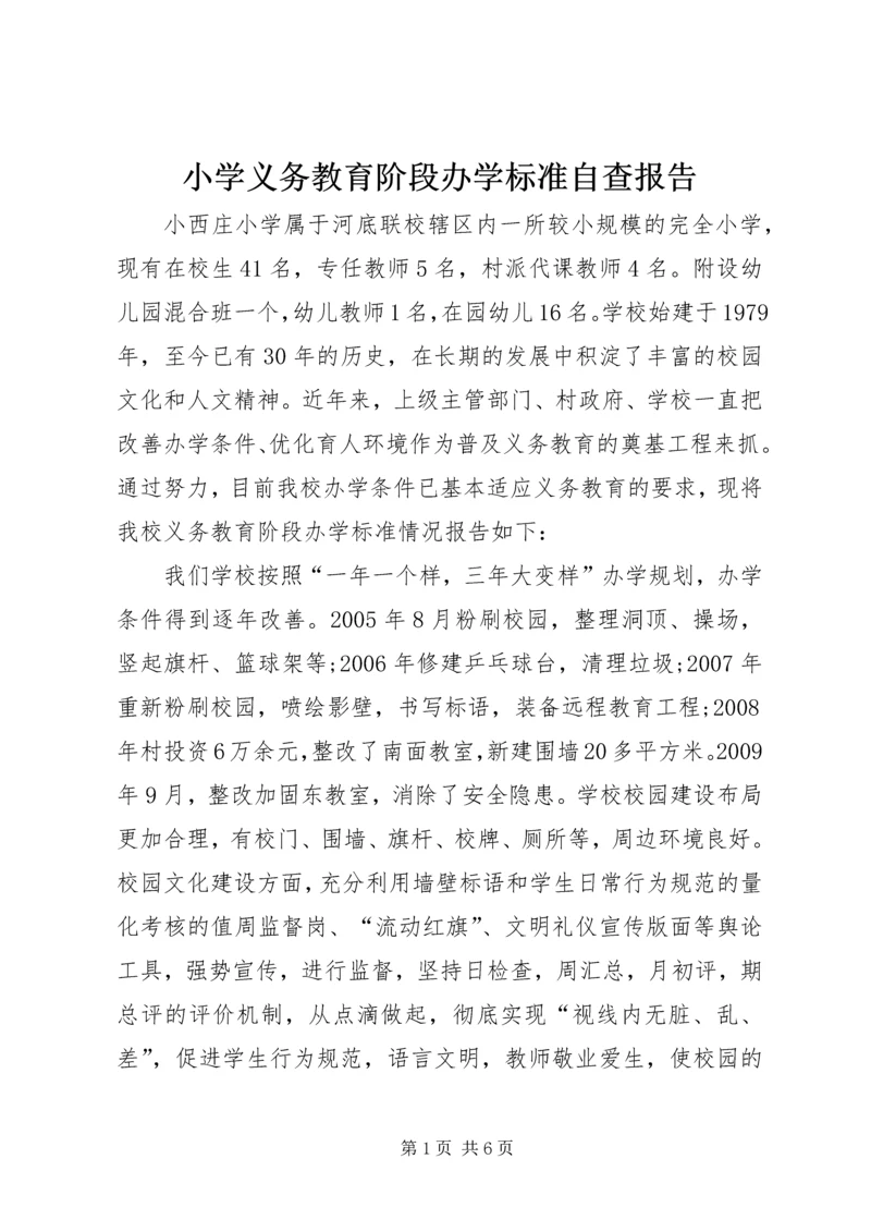 小学义务教育阶段办学标准自查报告 (3).docx