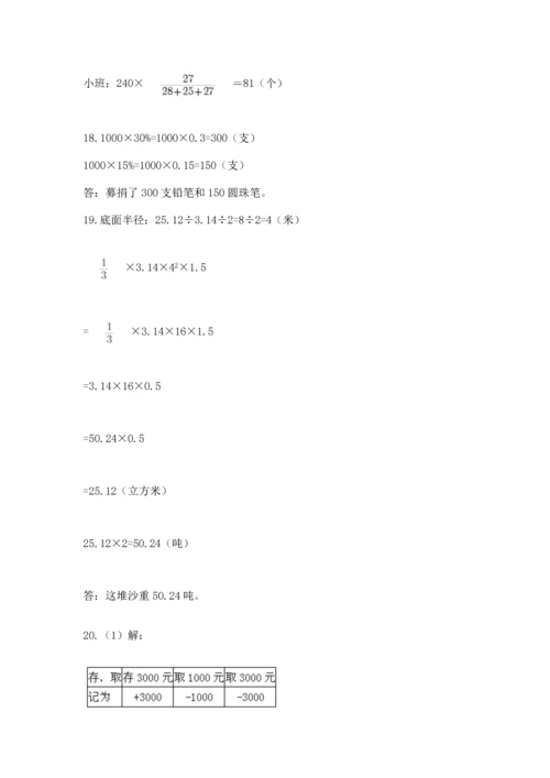 六年级小升初数学应用题50道含答案（满分必刷）.docx