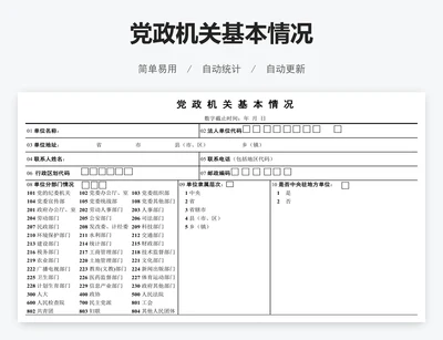 党政机关基本情况